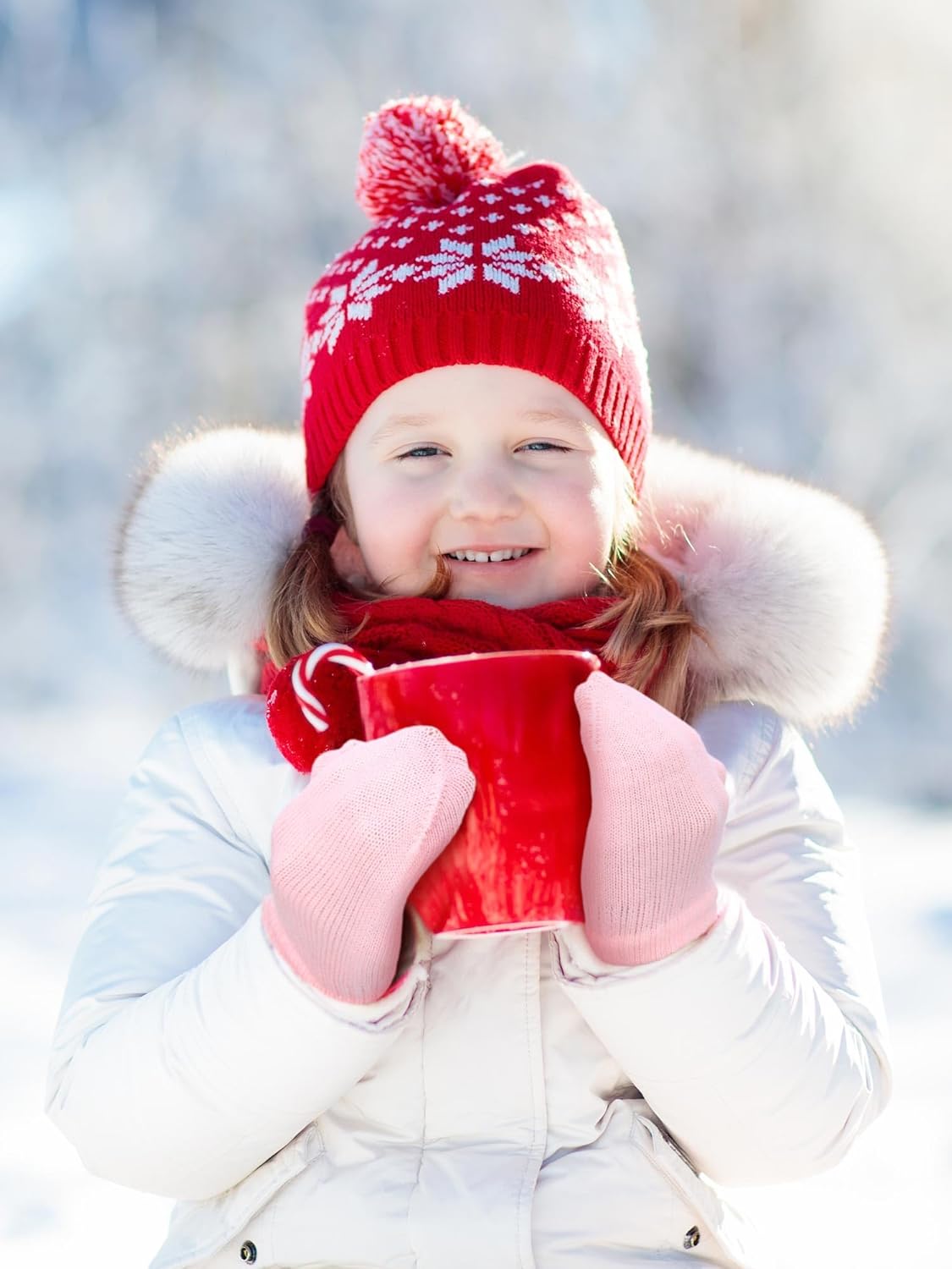 Boao 5 Pairs Toddler Mittens Magic Stretch Black Kids Winter Knitted Gloves Multicolor Newborn Warm Gloves for Boys and Girls - Image 2