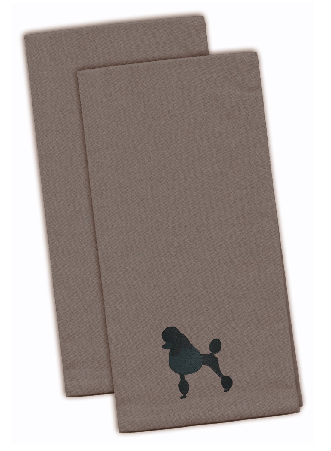 Caroline's Treasures BB3439GYTWE Lot de 2 torchons de Cuisine brodés en Tissu Motif Caniche Gris