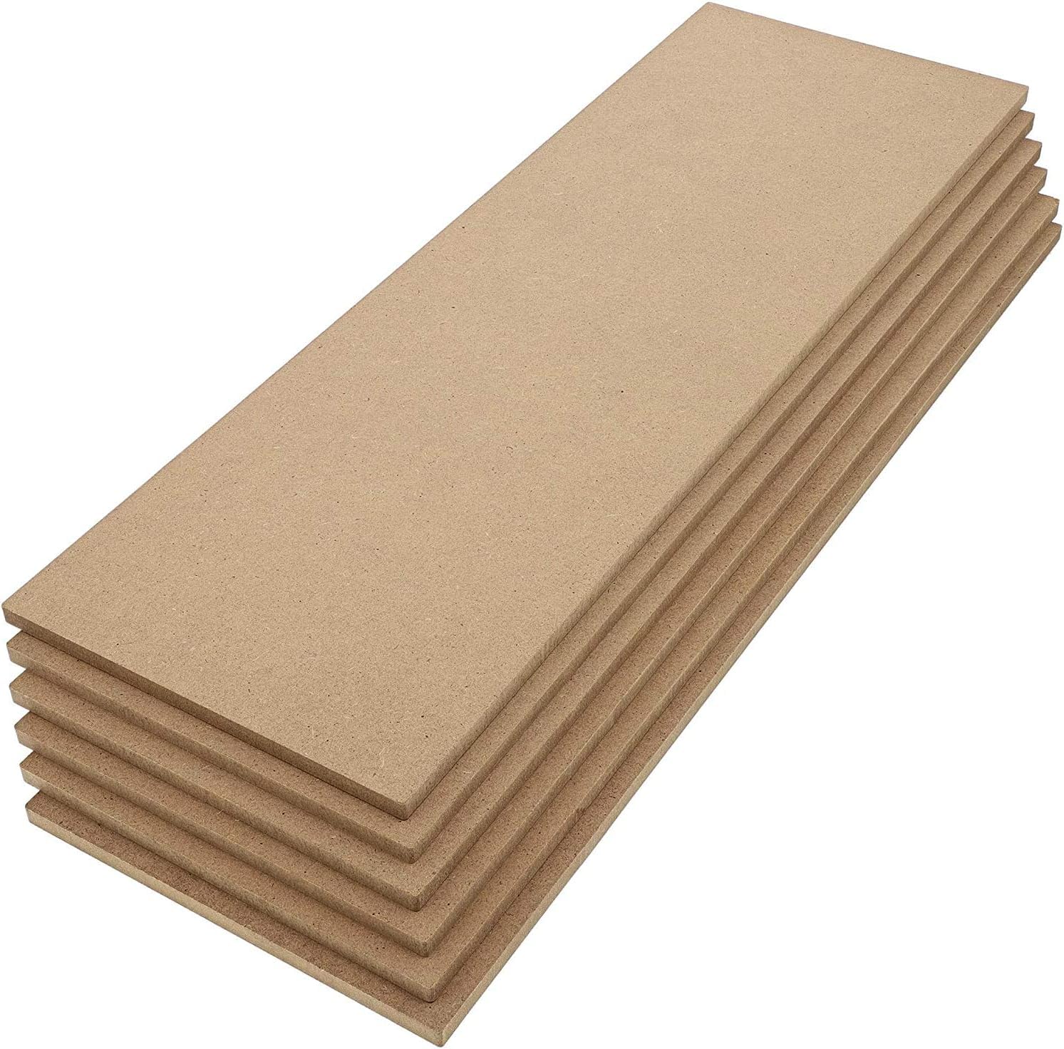 Maxsafe 5.5 mm MDF Board Sheet (5 x 15 Inch) 4 Pcs Hardboard Sheets for Art and Crafts,Brown