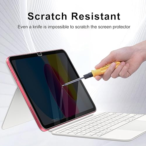 Miniatura 6 de Protector de pantalla de privacidad para iPad de 10.9 pulgadas (versión 2022, 10 generación, A2696A2757A2777), resistente a los arañazos, durómetro