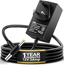 FEDUS 12V 3Amp DC Power Supply Adapter, 12 Volt 3A SMPS for LCD Monitor, TV, LED Strip Light, DVR, NVR, CCTV Camera, Dc Motor, Setup Box, Broadband,Routers AC to DC Output 12v 2amps, 2.5mmx5.5mm Jack