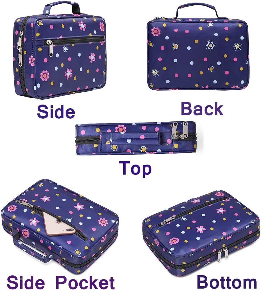 Bible Cover Case for Women Girls Ladies Scripture Bag Lds Teens Book protective Carrying Carrier with Pockets Large Medium Standard Size Catholic Church Religious journaling organizer Mothers Mom Gift : Office Products