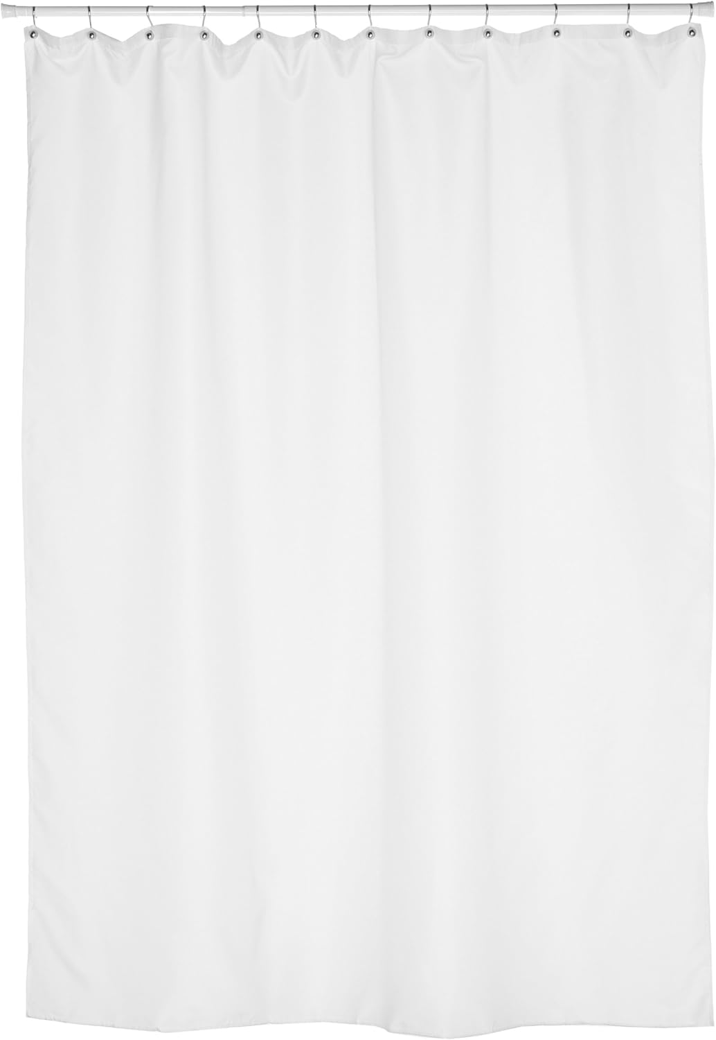Carnation Home Fashions Fabric Extra Long Shower Curtain