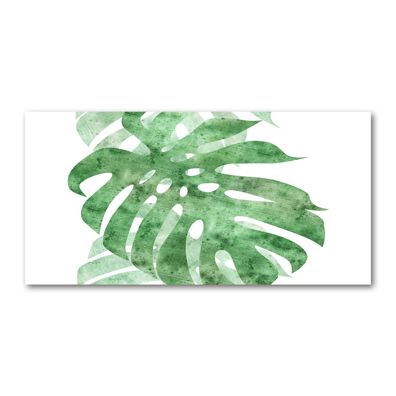 Verre acrylique déco mural Tulup 120x60cm image de feuille verte tropicale Monstera