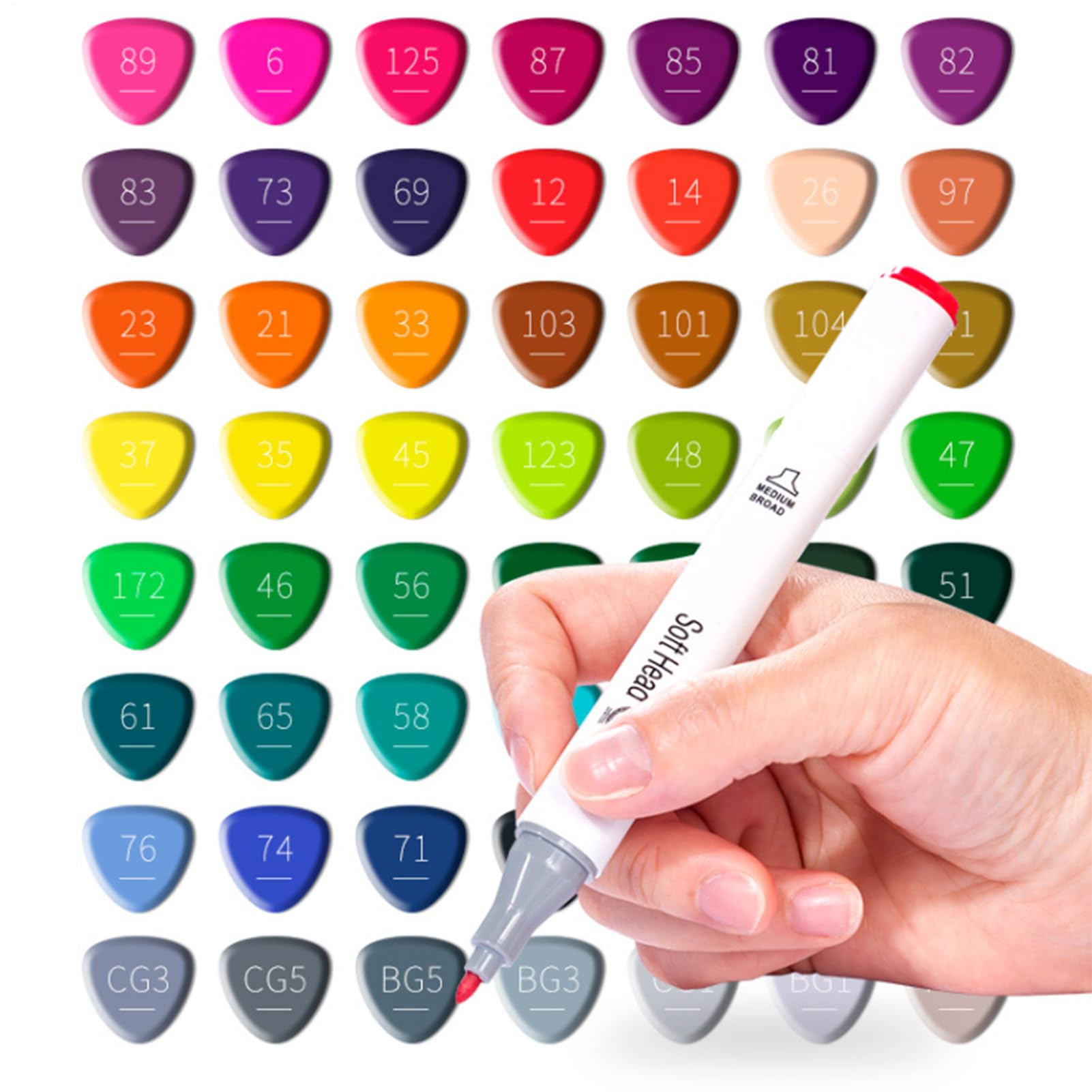 Feutres de Coloriage 80 Pièces Pointes Fines Pinceau Non-Bavure