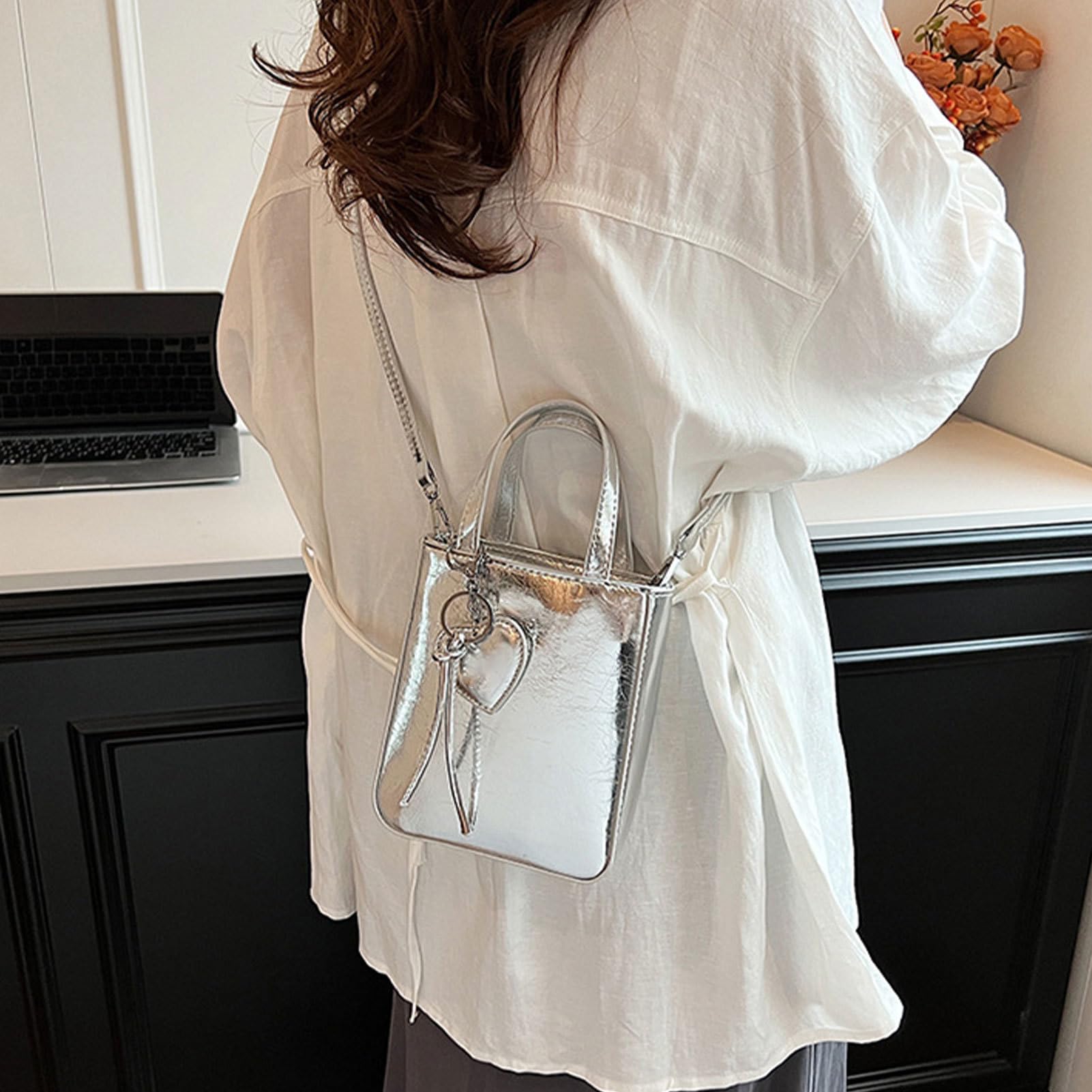 Eimertasche, Einkaufstasche für Damen | PU Eimer Handtaschen Klein Handtasche | Arbeitstasche für Frauen, Hobo Taschen Umhängetasche, lässige Tote Bag für