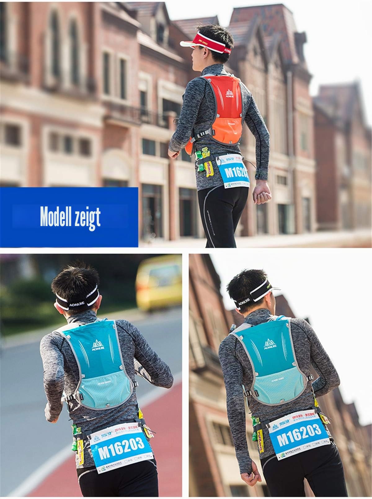 5L Ultraleicht Trinkrucksack Trail Rucksack Trinkweste, Hydration Pack Fahrradrucksack für Laufen, Camping, Wandern, Marathoner mit 1.5L Trinkblase oder 500ML Wasserflasche