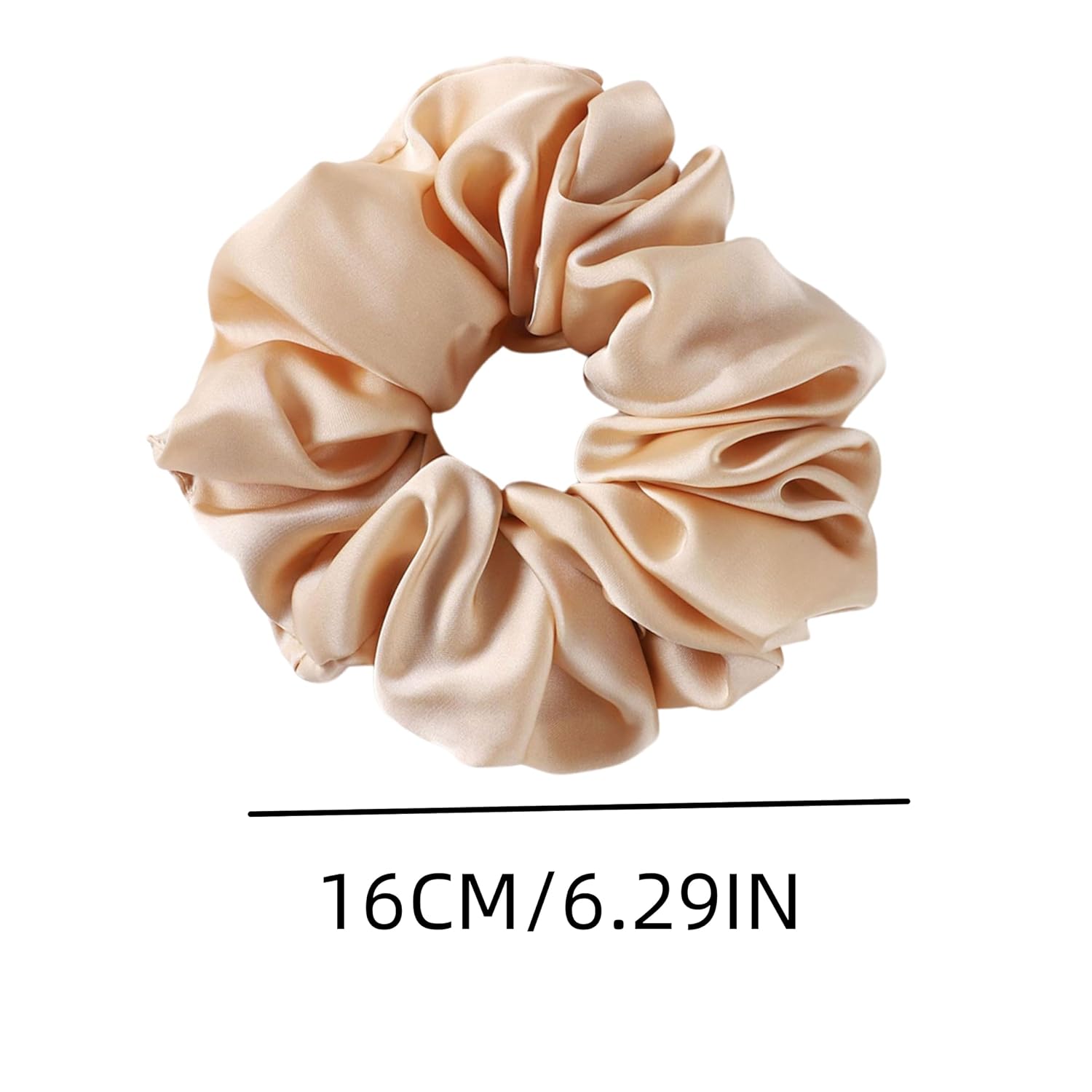 4 Packs Extra Large Satin Silk Hair Scrunchies Soft Big Oversized Scrunchy Thick Elastic Fluffy Hair Ties Ponytail Holder Jumbo Scrunchies for Women and girls