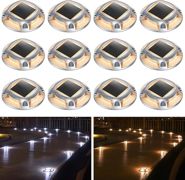 AGPTEK Solar Driveway Lights 12 Pack