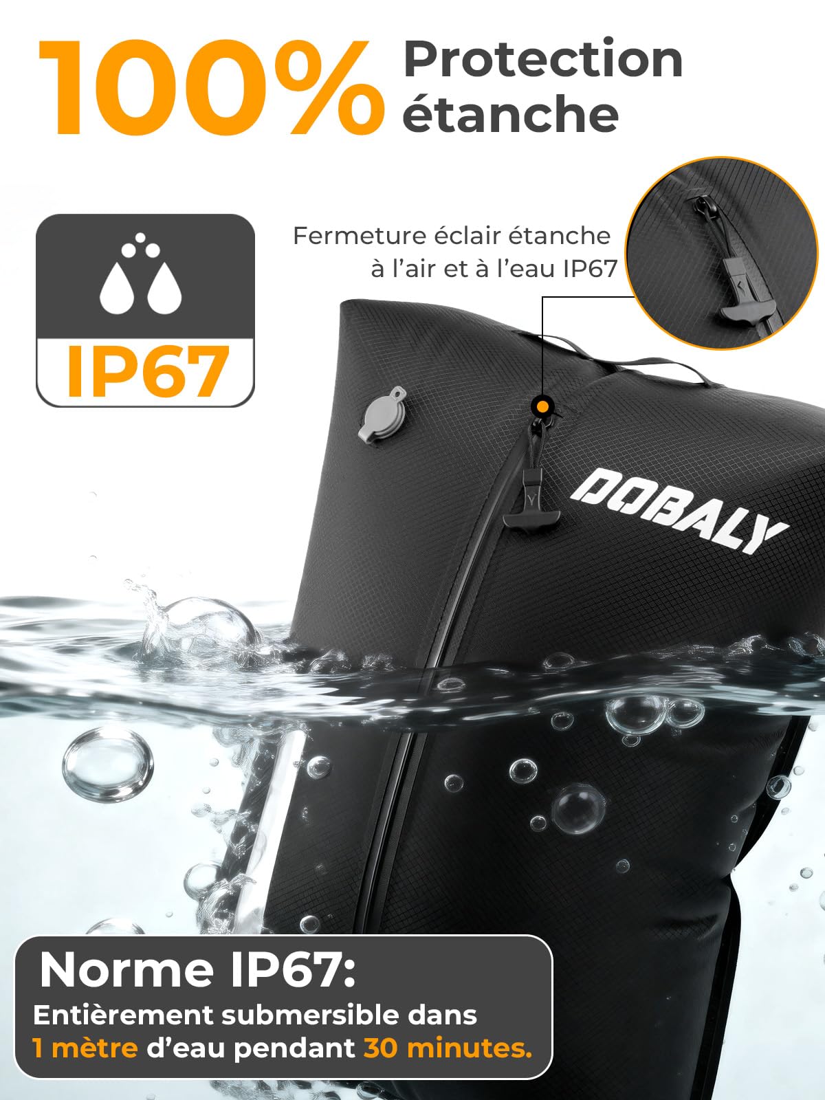Dobaly Sacs à Vide Professionnels pour le Voyage, Sacs de Compression Réutilisables IP67 pour les Valises et les Sacs à Dos – Compacts et Durables-24L (2 Pièces, Sans Pompe)