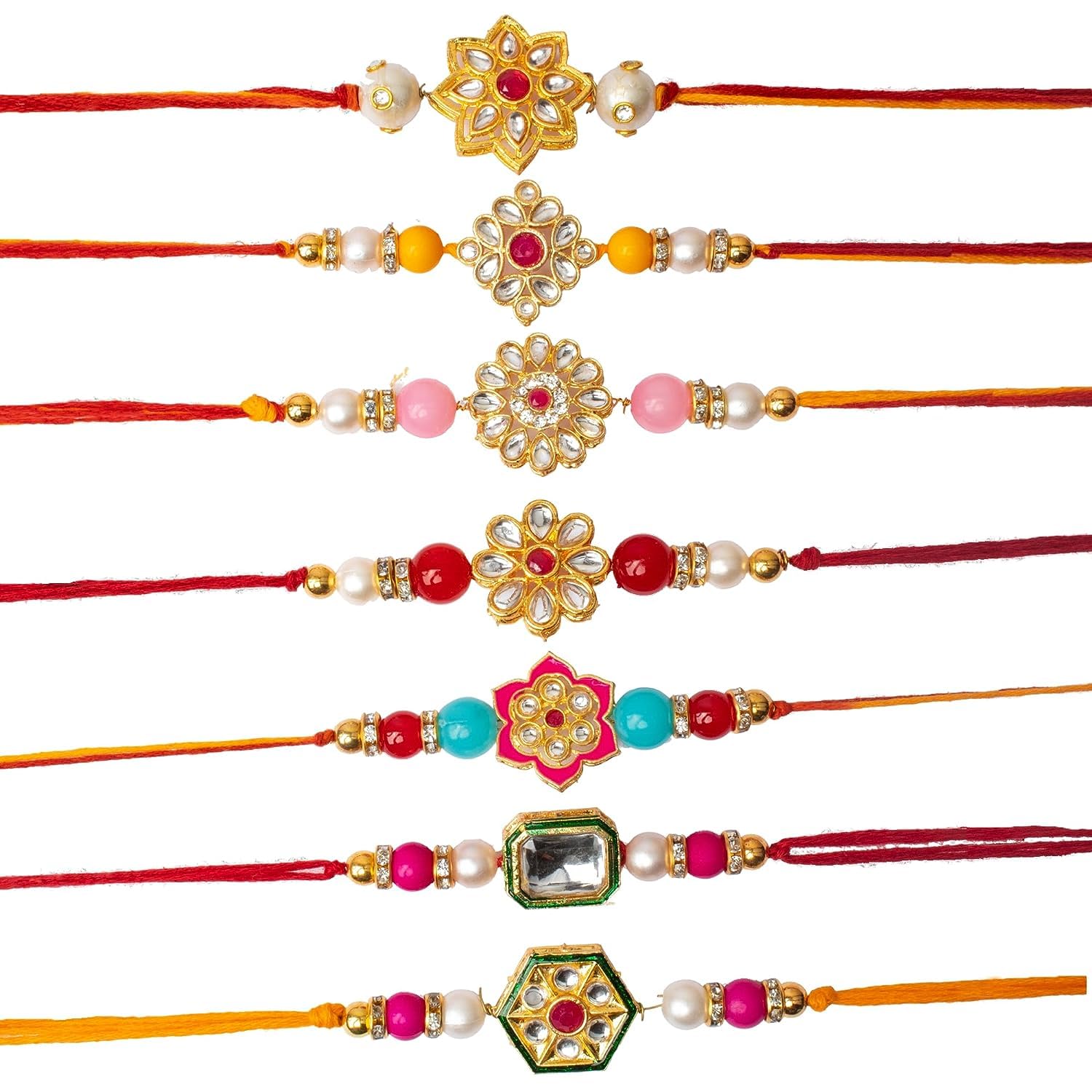 Rakhi for Brother Dora Jaipuri Design Rakhi, Colorful Raksha Bandhan Rakhis with Pure Cotton Thread for Bhai/Bhaiya/Brother (11 Assorted Rakhi) (B0CGD9KYBD) Amazon Price History, Amazon Price Tracker