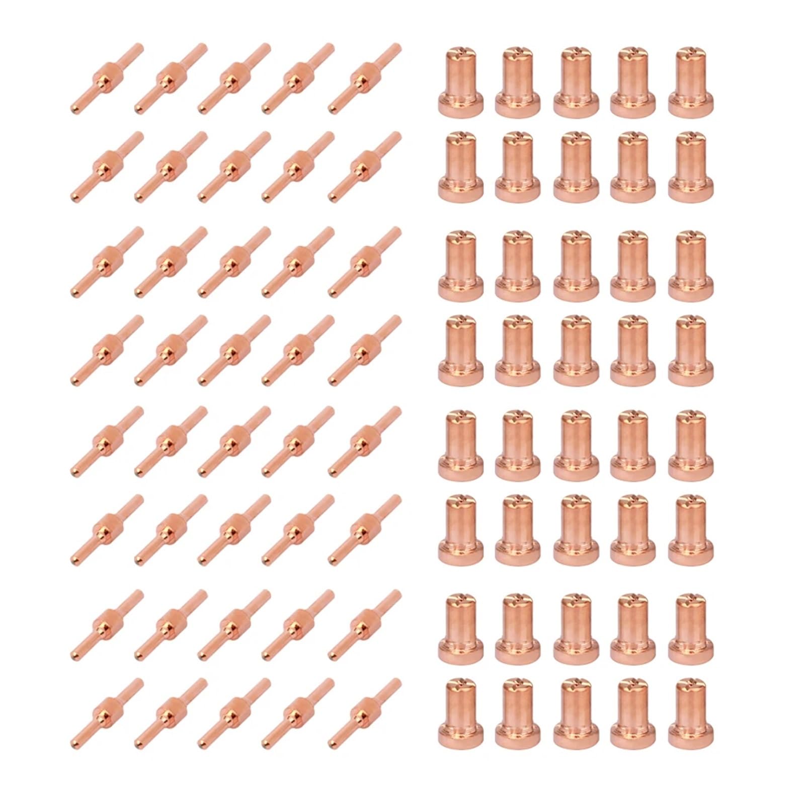 Maryear 80Pcs Plasma Cutter Consumable 80/160Pcs Consumables Extended Long Tip Electrodes And Nozzles For Pt31 Lg40 40A Air Plasma Cutter(80Pcs)