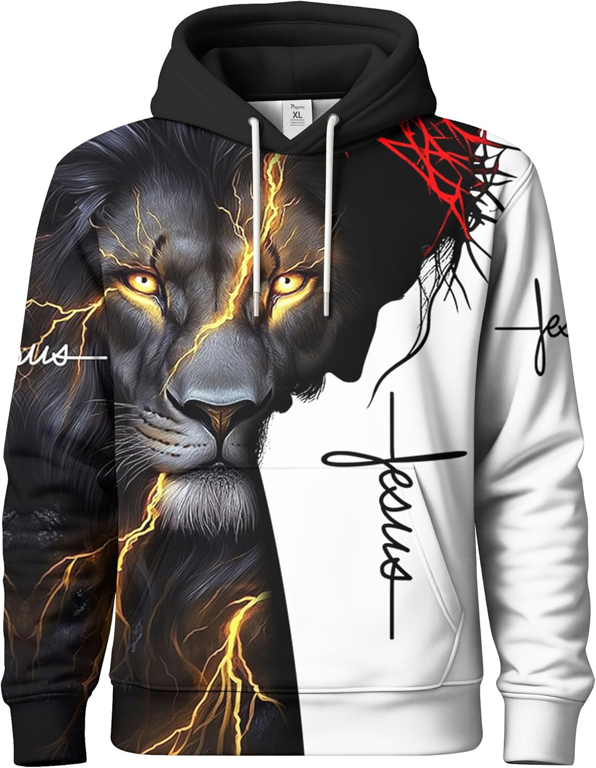PAGYMO Graphic Hoodies for Men Funny Design Fashion Pullover Hooded Sweatshirt