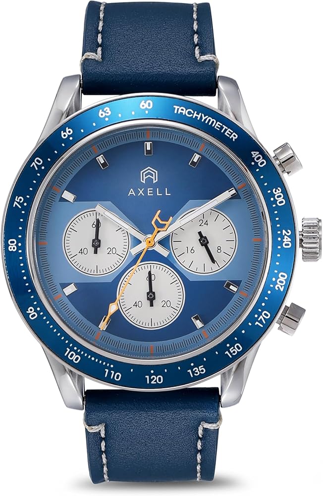 Buy Axell Pitstop Racing Chronograph Japanese Mecaquartz Blue Dial