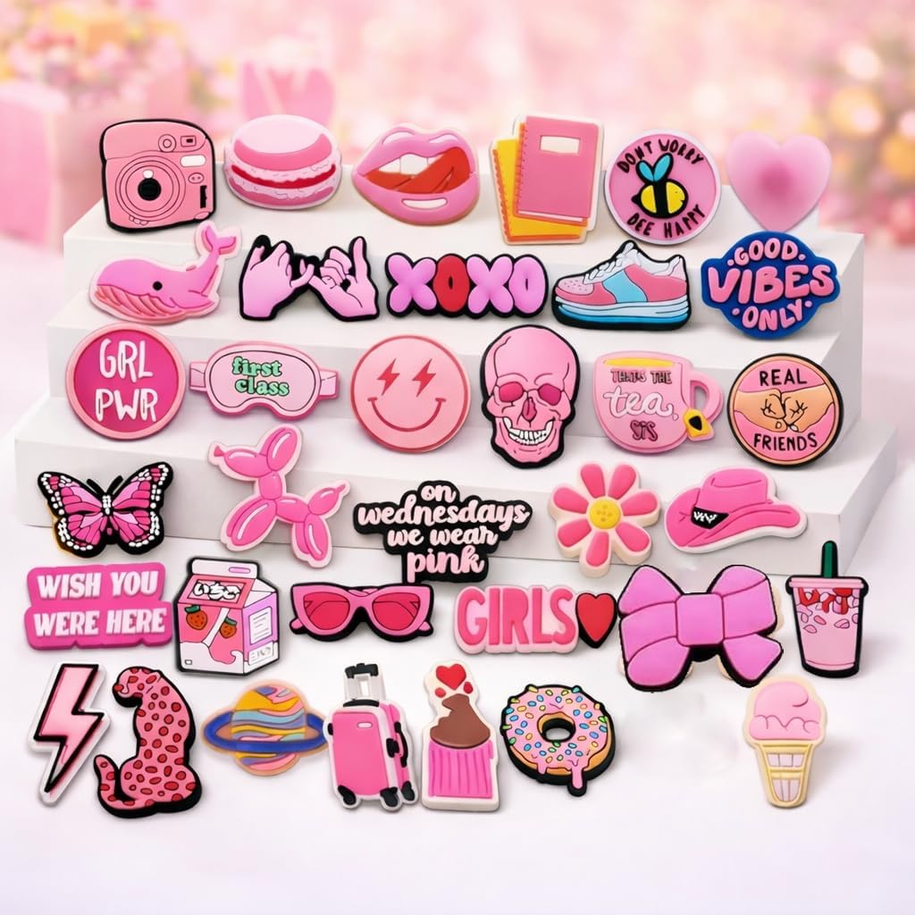 Shoe Charms for Unisex Teens, Different Cute Shoe Decoration Accessories, Fun Snap-On Charms for Men Women