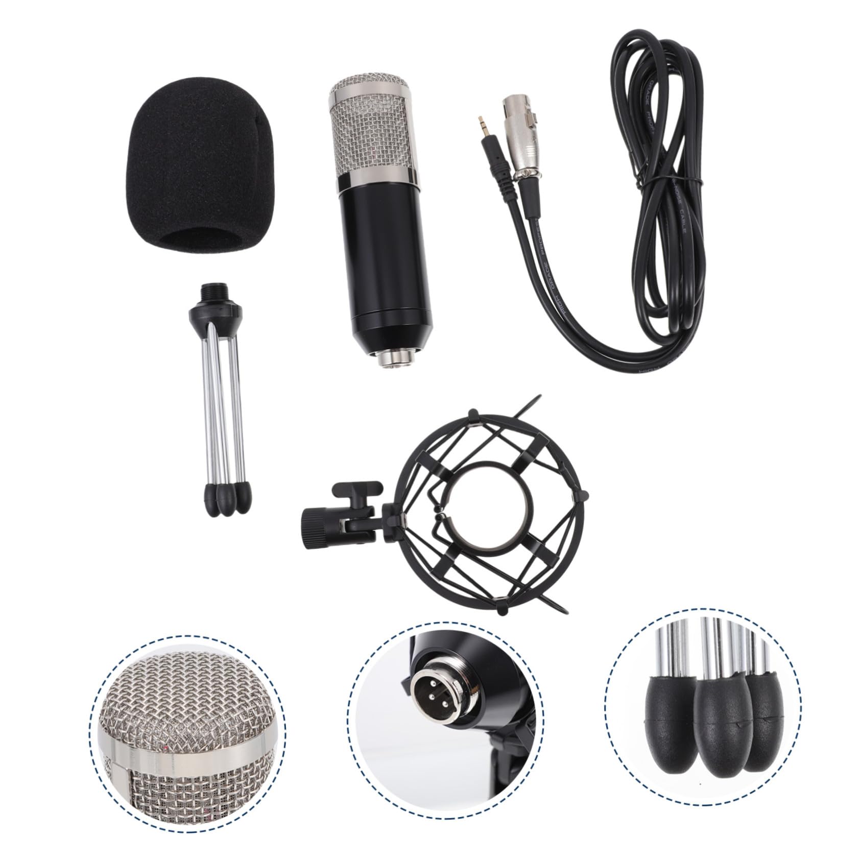Microfono Condensatore con Cavo per Registrazione e Conferenze Set Microfono Filo Professionale per Casa Voce Chiara e Uso Versatile