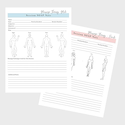 Miniatura 5 de Masajista Terapeuta Consumo de Cliente, Consentimiento, Notas de Jabón Combo Masculino y Femenino  Formularios con Historial Médico Tratamiento y