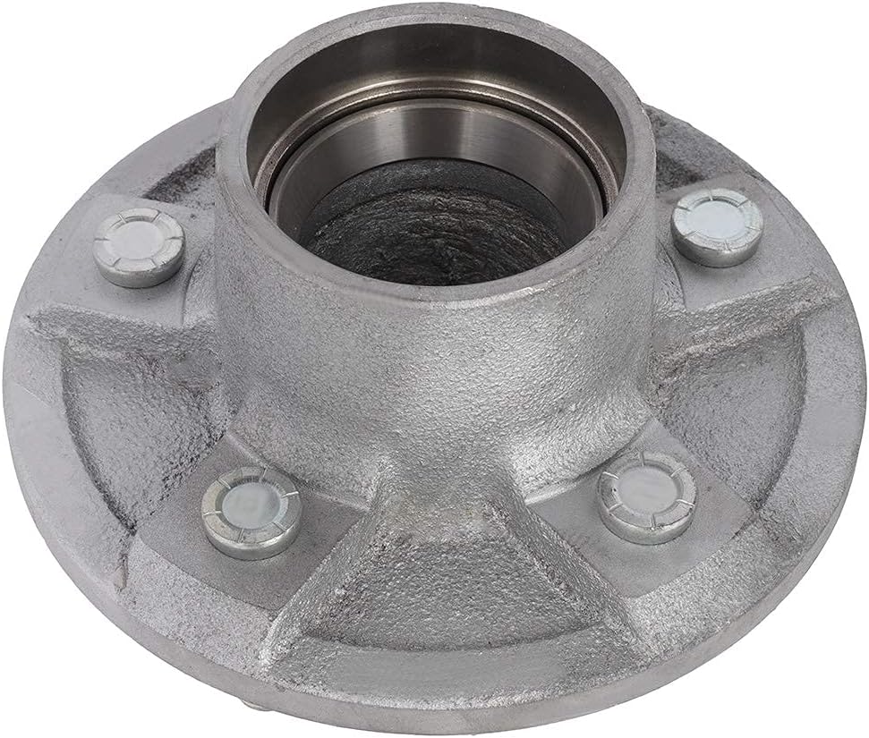 ECCPP Boat Trailer Hub Kit 5 Bolt 1 1/16 x 1 3/8 68149 & 44649 Silver Tapered Spindle Galvanized 3500lb Silver