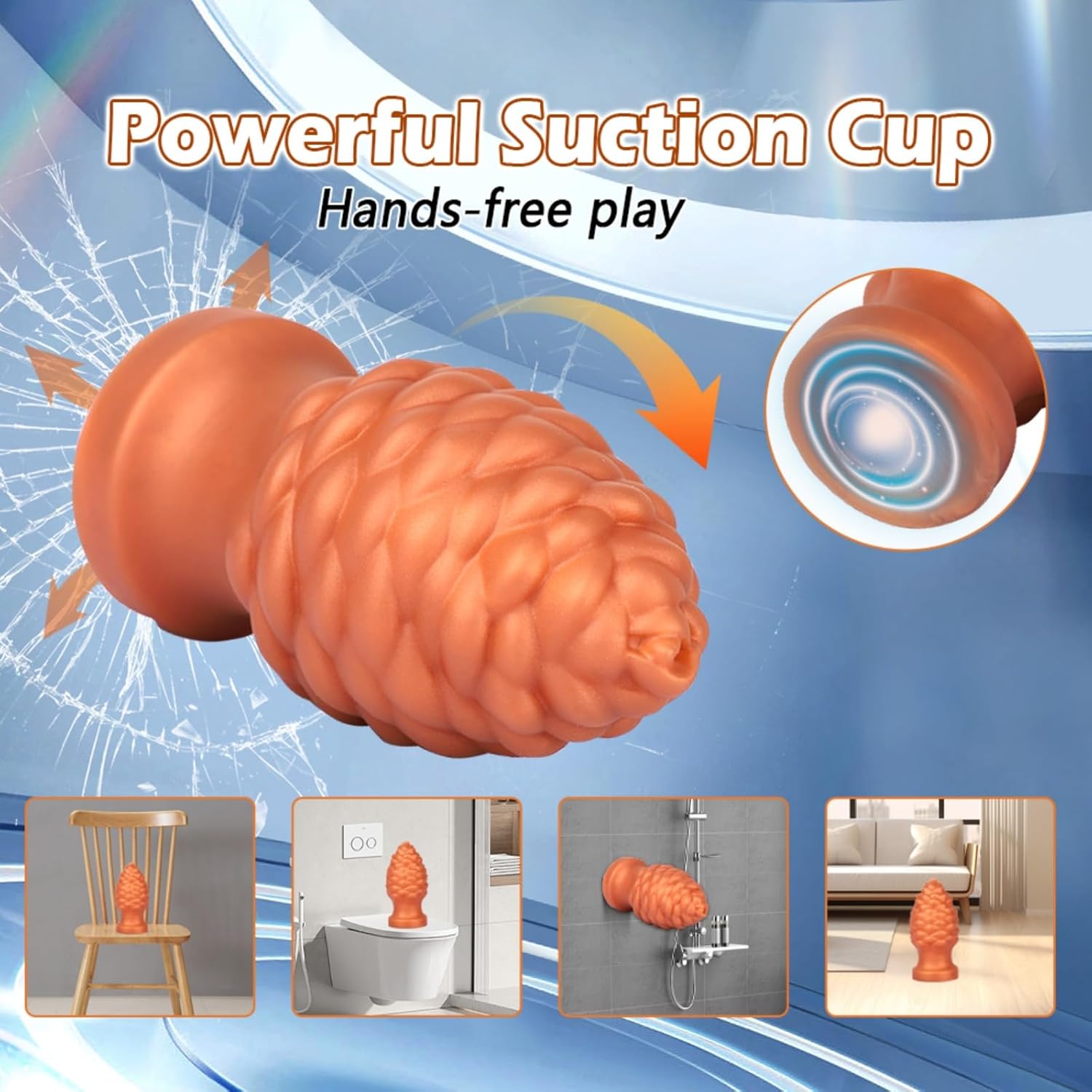 6.5 Inch Pinecone Anal Plug Anal Toys Butt Plug Anal Dildo Sex Toys Anal Training Premium Silicone Dildo Prostate Massager Buttplug, Womens Sex Toys Sex Toys for Men