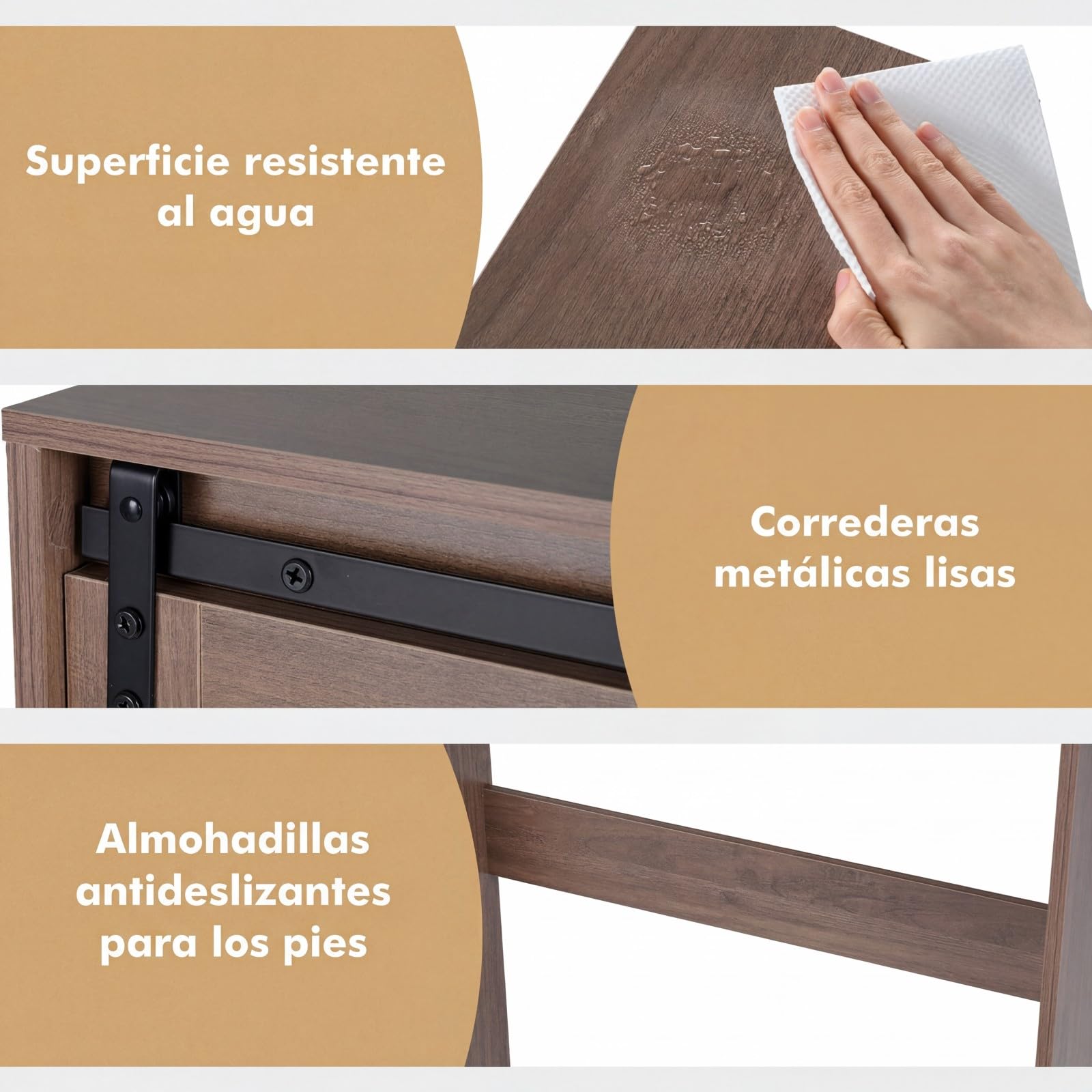 COSTWAY Armario de Almacenamiento sobre el Inodoro WC, Estante de Baño con Puerta Corredera & Estantes de Almacenaje, Estantería Multifuncional para Baño, Lavandería, 84,5 x 17 x 128 cm (Café)