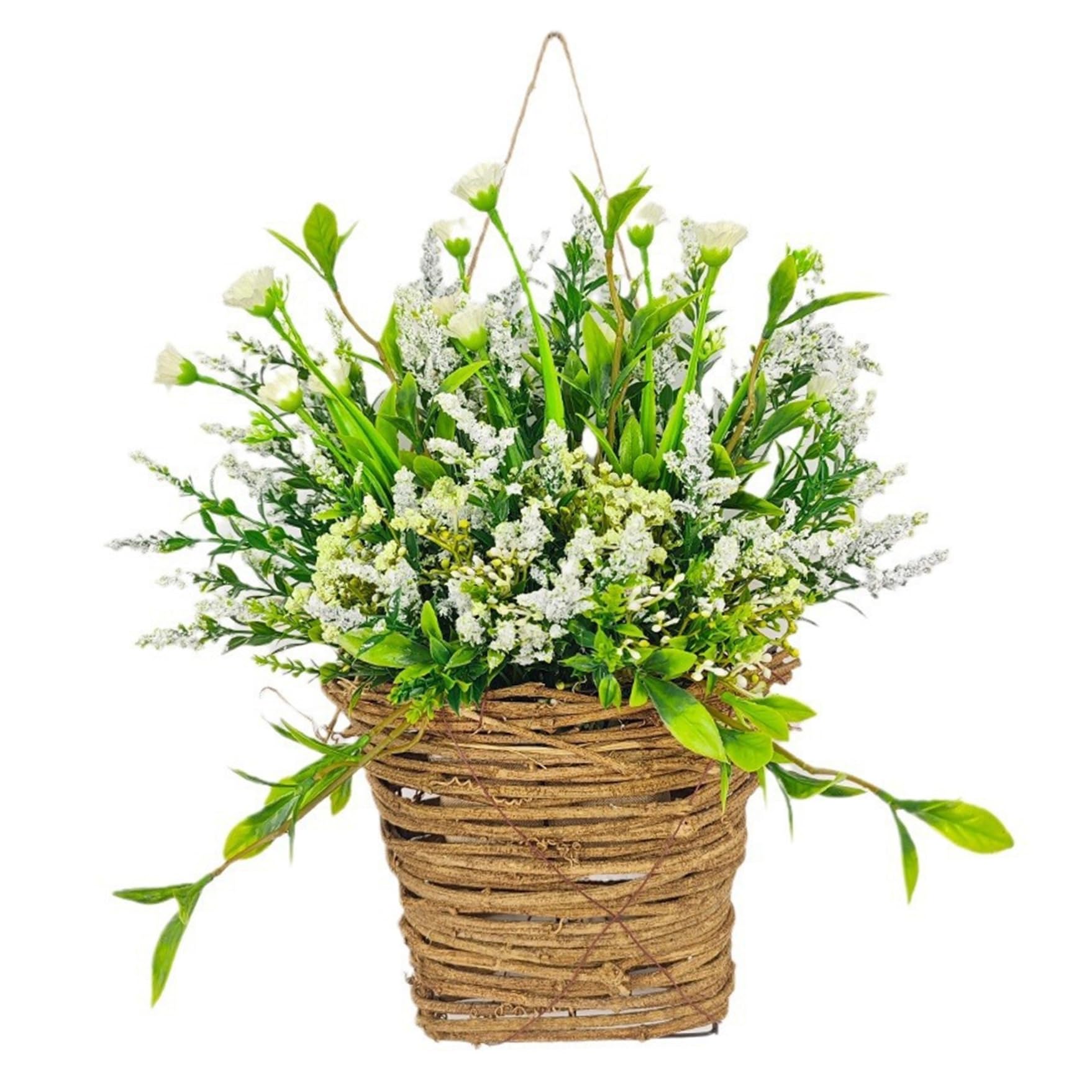 Couronnes de fleurs ferme de 35 cm anti-poussière pour décoration de porte