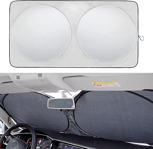 Parasol para parabrisas de automóvil con bolsa de almacenamiento, visera solar para rayos UV y protección contra el calor solar, protección solar
