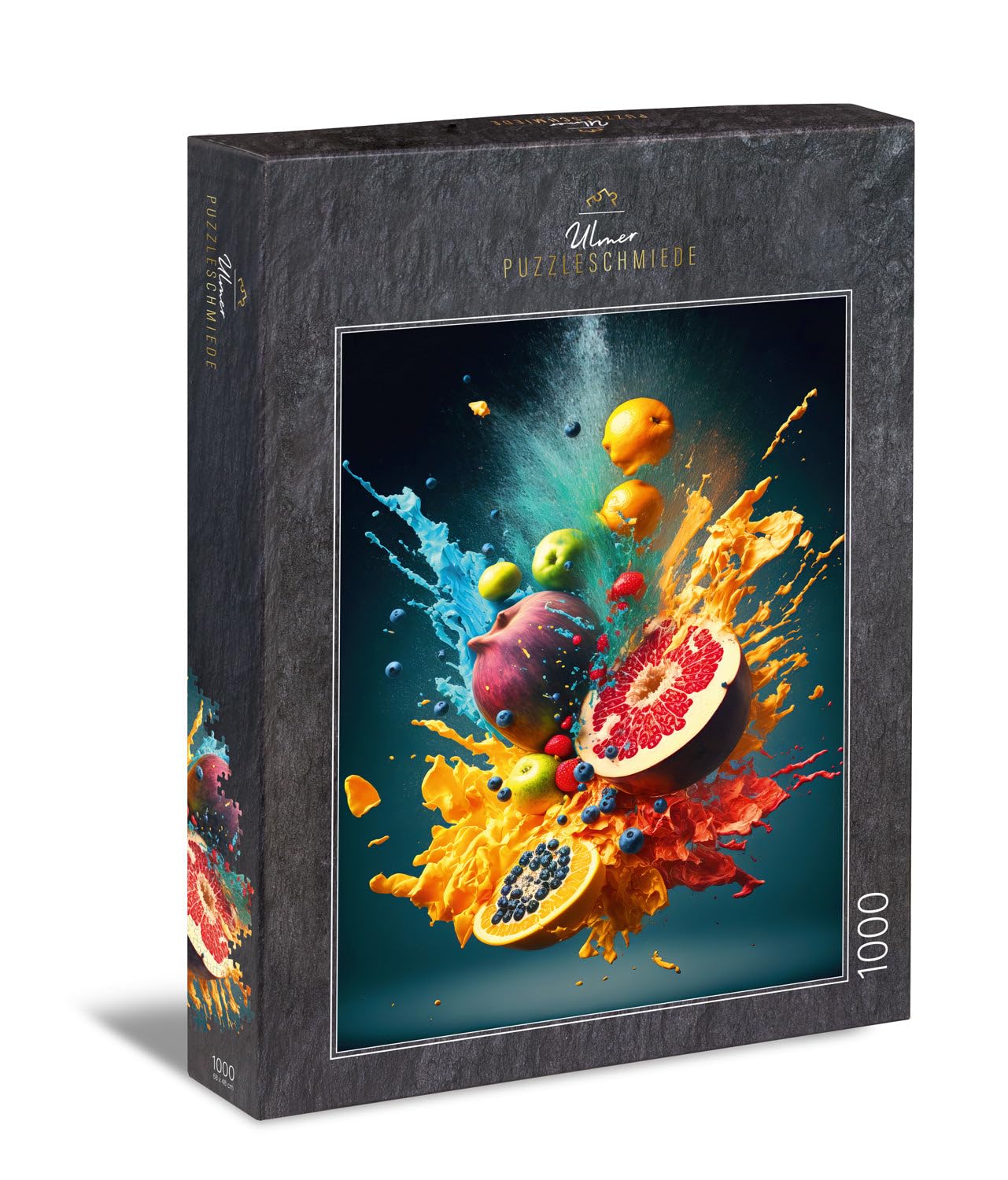 Ulmer Puzzleschmiede, Puzzle ‘Fast Fruit’ with 1000 pieces, original puzzle motif on the theme of healthy eating