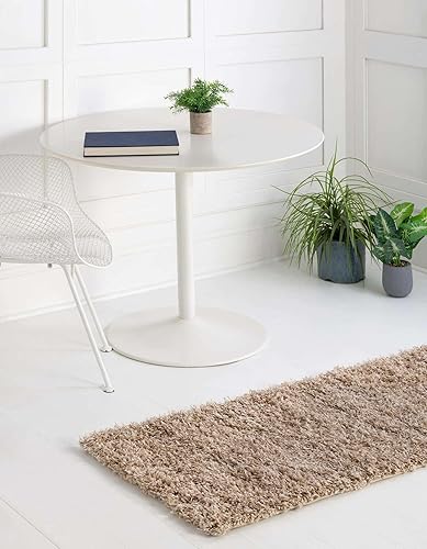 Miniatura 2 de SPIRIT OF ART Solid Shag Collection - Alfombra de área (2' 6" x 13' 1" corredor, gris pardo)