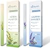 2-Pack Herbal Diffuser Pen Set in Green and Blue, Portable Anxiety Pen Premium Material with Natural Aromatherapy, Reusable Herbal Inhaler for Stress Relief and Focus