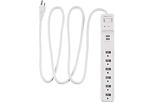 Plug and Power Like Never Before with Amazon Basics Power Strip 6 Outlet