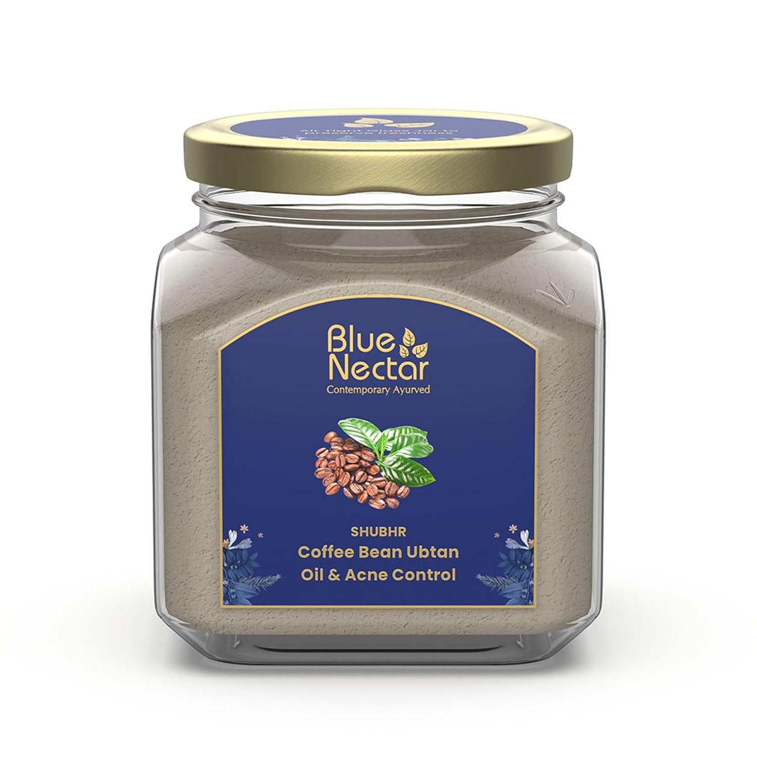 Blue Nectar Coffee Bean Natural Cleanser, 3-in-1 Cleanser, Face Scrub & Face Pack for Skin Repairing & De tan Removal, 100% Natural with Multani Mitti Powder (3.52 Oz11 Herbs)