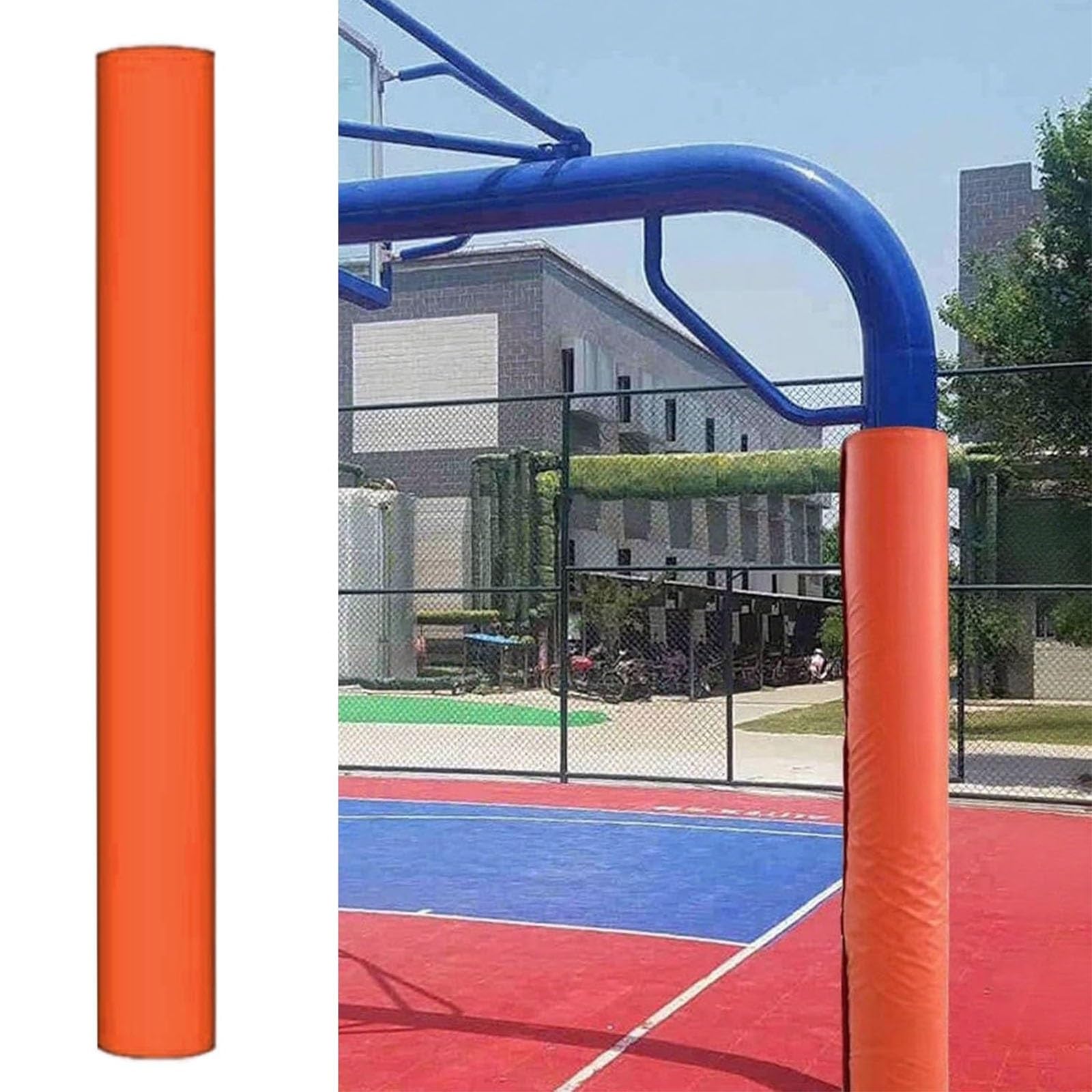 Generico Protezione in Schiuma Resistente, Cuscino Rotondo per palo da Basket, Imbottitura per palo da Garage Rotondo, Cuscinetti per palo da Basket, Supporto per palo d