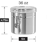 Vista 73 de Frasco hermético Oggi de acero inoxidable con tapa transparente y cierre de sujeción, Plateado