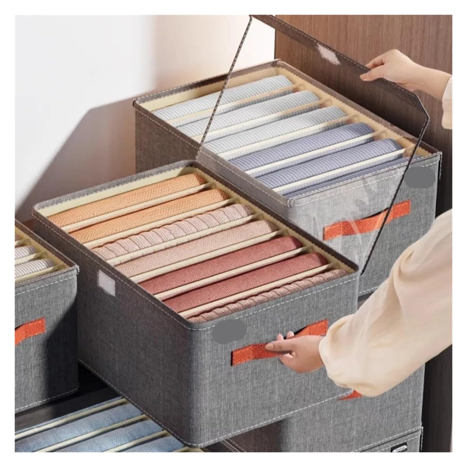 Schubladenorganizer für Unterwäsche, Sockenaufbewahrungsbox, BH- und Dessouskorb für Faltbare Kleidung