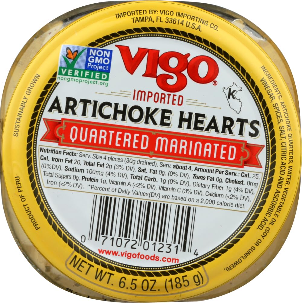 Vigo Importing Company Artichoke Hearts, 6-Ounce (Pack of 12)