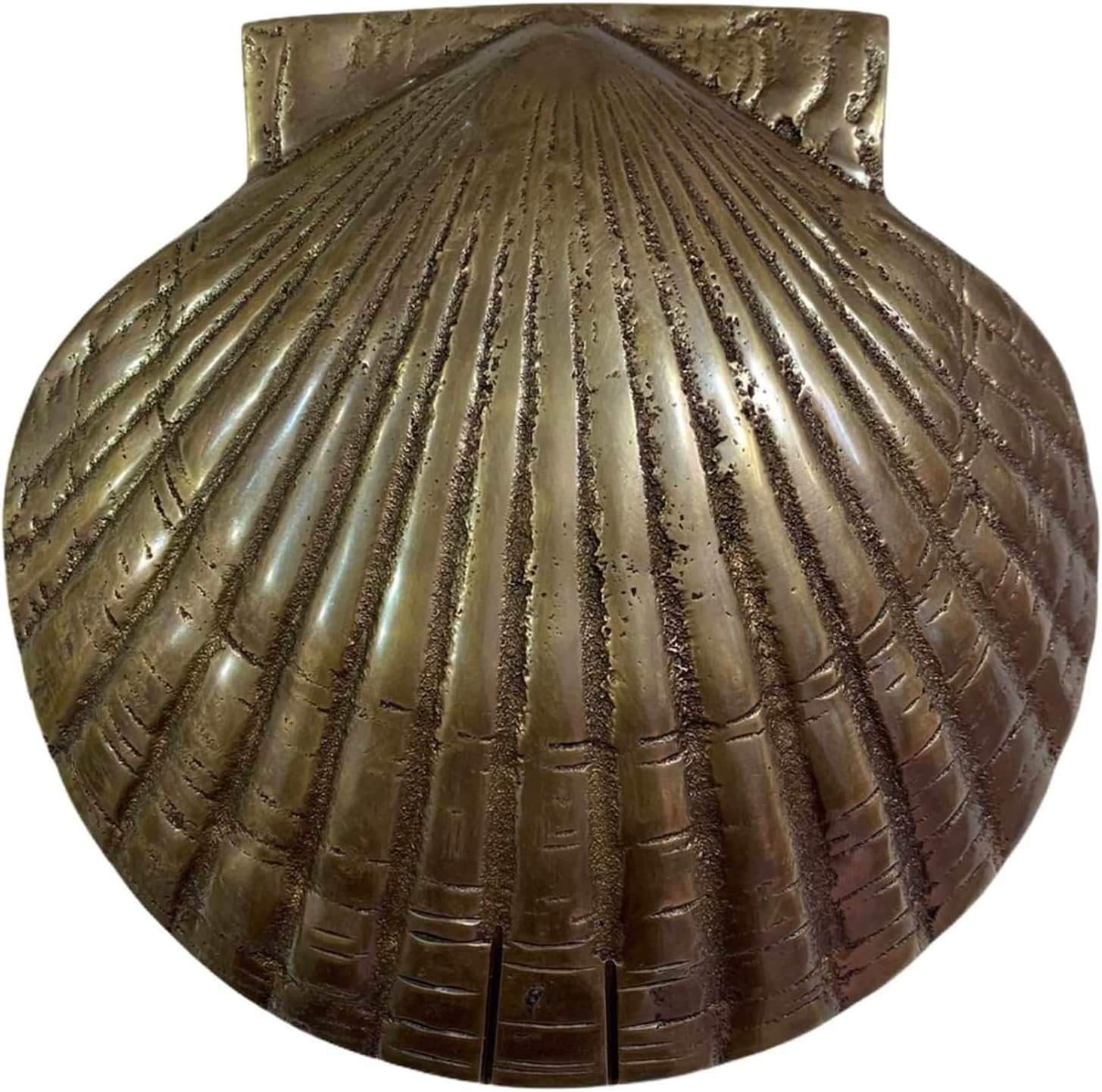 Brass Scallop Shell Door Knocker, Nautical Solid Brass Coastal Seashell Door Knocker for Front Door Home Decor, Hotel, Beach House Decor & Marine Decor