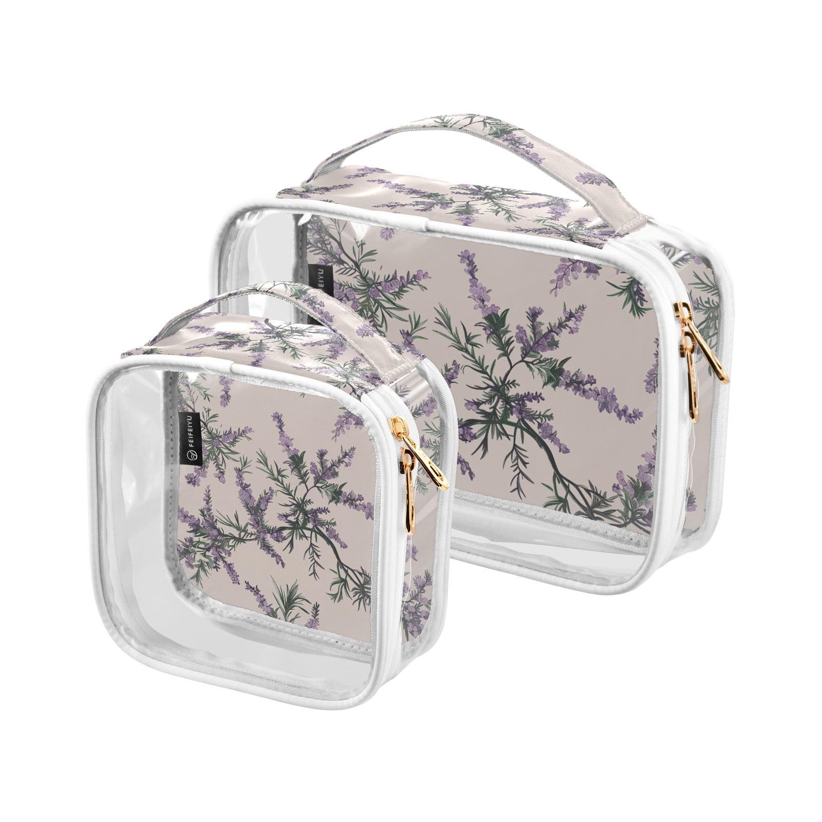 2 Pack clear clear travel toiletry TSA approved portable makeup brush bag Men’s shaving kit