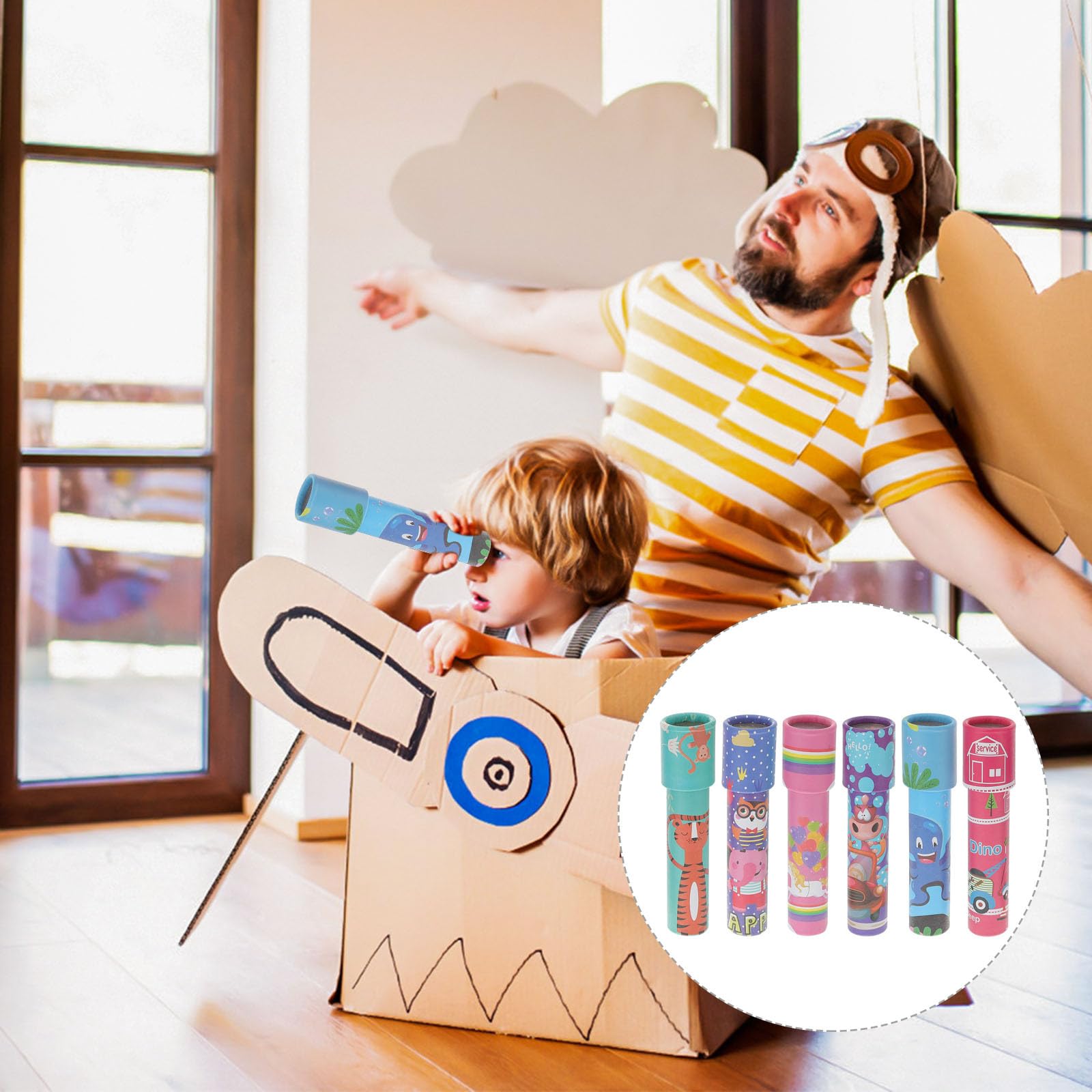 Toyvian 24 Pezzi Stuffers Giocattoli Stile Sacchetto di Animale per Regalo Vintage D Caleidoscopi Scolastici Gioco per Bambini Modello di Vacanza Estensibile Favore Dell'Asilo