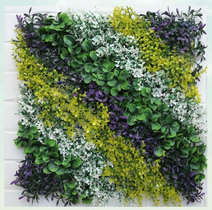 BIGREEN Artificial Grass Vertical Garden Panel 20x20 Inch | Green Grass Mat for Wall Decoration | Artificial Garden Mat for Balcony, Home Décor, Indoor Outdoor Wall Panel (Style 14)-image-6