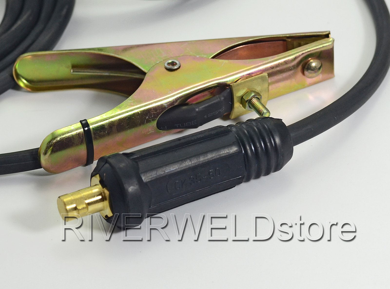 RIVERWELD Abrazadera de Tierra de 300 Amp CK50 5M 25mm2 Soldador de alambre MMA ARC soldador