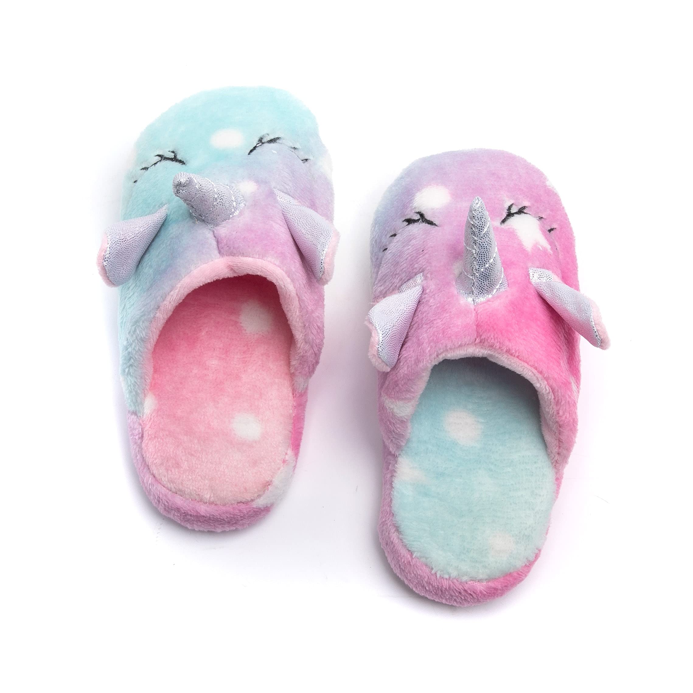 Albornoz de Unicornio Suave con Capucha para Niñas con Pantuflas de Unicornio - Regalos para Niñas