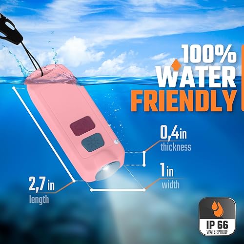 Miniatura 7 de Llavero de alarma de seguridad personal para mujer, llavero de autodefensa recargable de 130 dB, botón de pánico impermeable con luz y batería baja