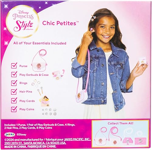 Miniatura 6 de Disney Princess Style Collection - Mini bolso de vinilo suave para niñas con más de 5 accesorios para niñas a partir de 3 años
