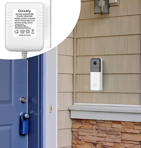 Miniatura 7 de Timbre de video transformador de potencia especial, 18V500MA, adaptador de corriente compatible con Ring, Eufy, Nest, Wyze, Arlo timbre de video