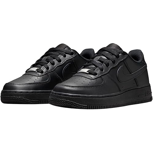 Nike Air Force 1 LE Big Kids' Shoes (FV5951-001, Black/Black-Black-Black) Size 1