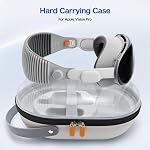 AWINNER Hard Carrying Case Compatible for Apple Vision Pro, Accessories VR Headset with Elite Strap, Ultra-Sleek Design for Travel (Transparent)