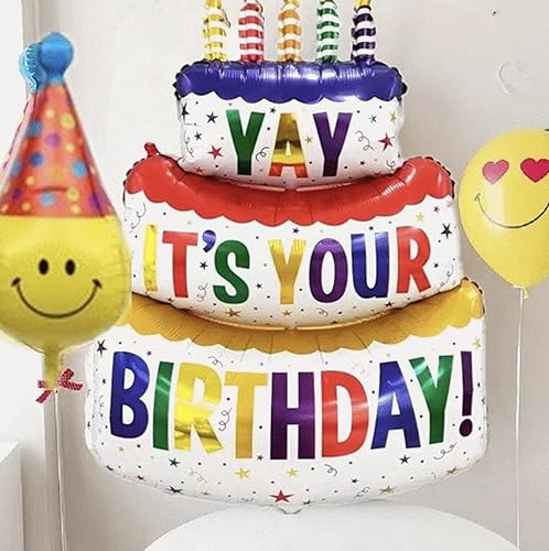 Miniatura 4 de chil 2 globos grandes de tereftalato de polietileno de 39 pulgadas, globos inflados de Mylar grandes, autoinflables, decoración de fiesta de feliz