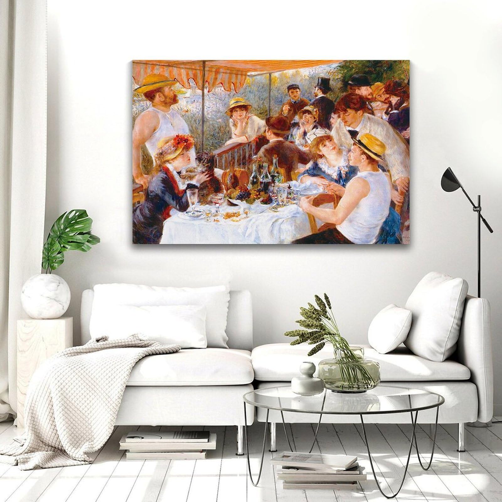 ルノワール 「舟遊びをする人々の昼食」 複製ポスター 額付 メディウム