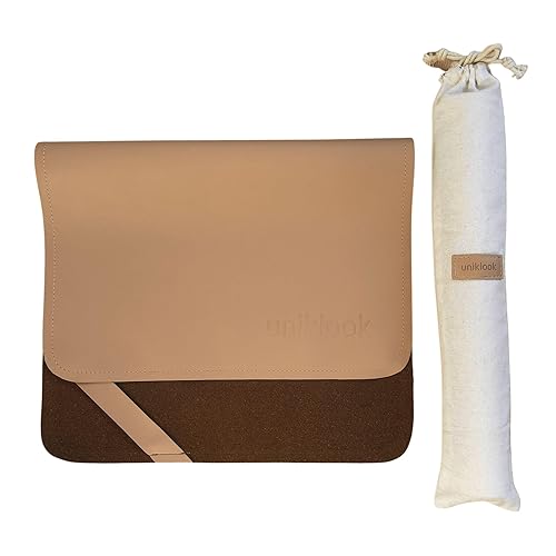 Miniatura 17 de UNIKLOOK Cambiador portátil de cuero - Cuero vegano - Cambiador de bebé de viaje - Estación de cambio de pañales portátil multiusos impermeable 14 x