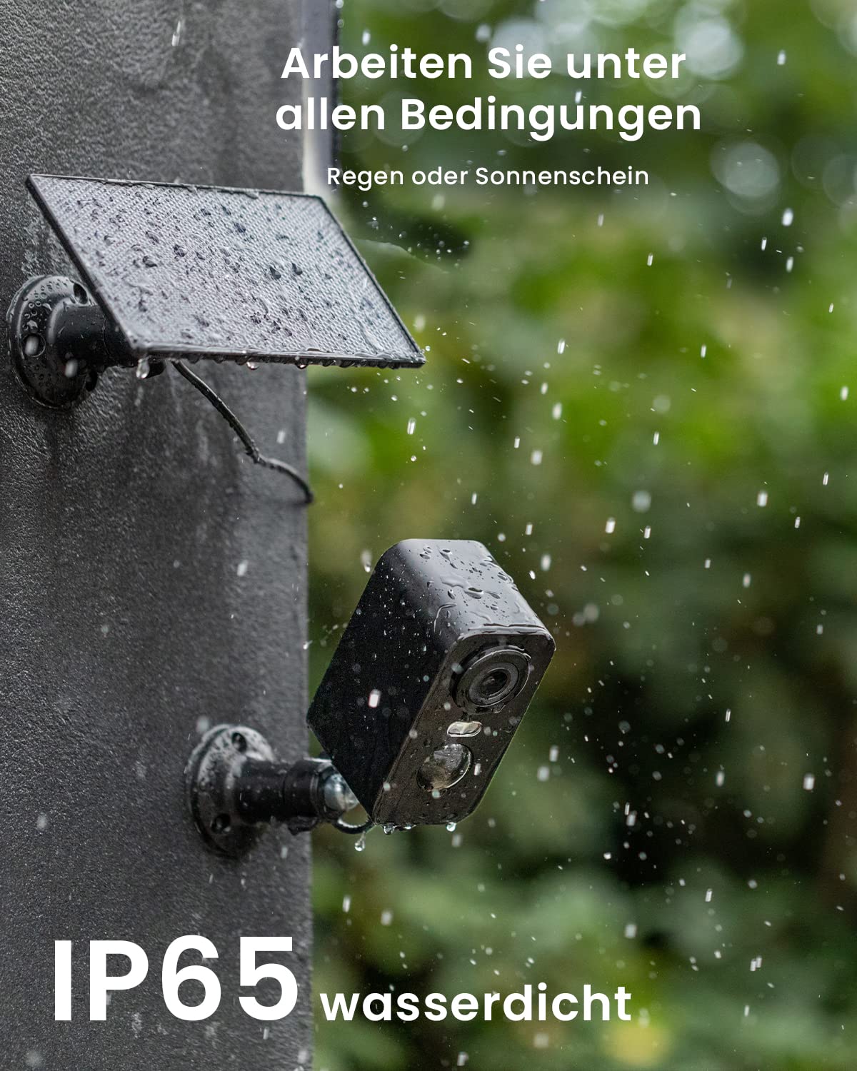 ieGeek 2K/3MP Solar Überwachungskamera Außen mit Akku, 2,4GHz WLAN Kabellos | Einfache Installation, 5200mAh Aussenkamera Wlan Kabellos mit Farbige Nachtsicht, PIR-Bewegungserkennung, IP65, 2-Wege Audio